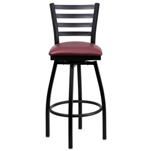 IHOME STUDIO Yolanda 30.25" Swivel Bar Stool Glides