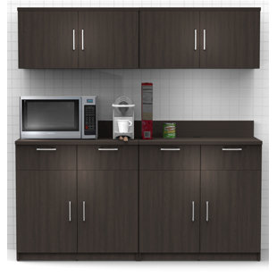 BREAKTIME Melamine 6'7'' H x 6' W x 2' D Kitchen Unit Cabinet