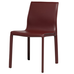 ORREN ELLIS Montufar Genuine Leather Upholstered Side Chair