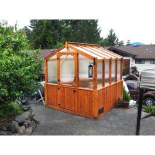 OUTDOOR LIVING TODAY 8 ft. W x 8 ft. D Cedar Wood Greenhouse