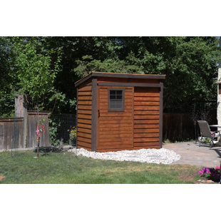 OUTDOOR LIVING TODAY 8 ft. W x 4 ft. D Sliding Door Cedar Wood Storage Shed
