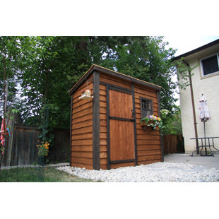 OUTDOOR LIVING TODAY 8 ft. W x 4 ft. D Single Door Cedar Wood Storage Shed