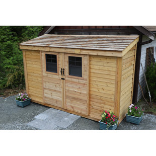 OUTDOOR LIVING TODAY 12 ft. W x 4 ft. D Sliding Door Cedar Wood Storage Shed