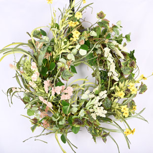 LECKFLLOWER Handcrafted Faux Silk 30'' Wreath