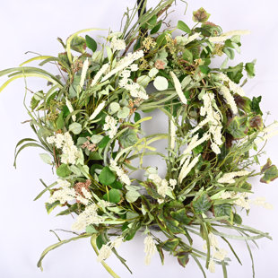 LECKFLLOWER Handcrafted Faux 30'' Wreath