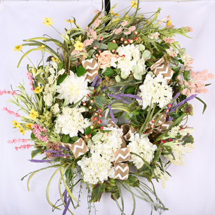 LECKFLLOWER Every Day Hydrangea Berry Handcrafted Faux 30'' Wreath