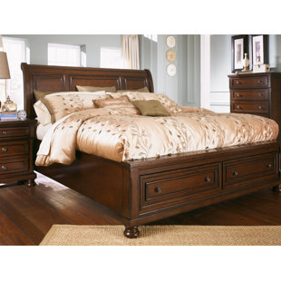 SIGNATURE DESIGN BY ASHLEY Porter Low Profile Storage Sleigh Bed