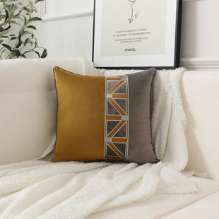 VISIONARY HOME Athena Velvet Square Throw Pillow