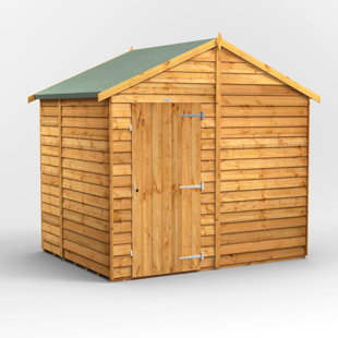 POWERSHEDS 8.5 ft. W x 6.4 ft. D Solid Wood Overlap Steep Slope Garden Shed