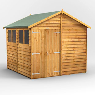 POWERSHEDS 8.5 ft. W x 8.7 ft. D Solid Wood Overlap Steep Slope Garden Shed