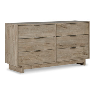 CHARLTON HOME® Elfidio 6 Drawer 59.02'' W Double Dresser