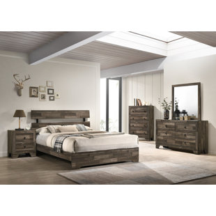 MILLWOOD PINES Faun Brown Platform Bedroom Set Special Queen 6 Piece: Bed, Dresser, Mirror, 2 Nightstands, Chest