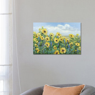 ICANVAS Sunflower Fields Forever by Sally Swatland - Wrapped Canvas Print