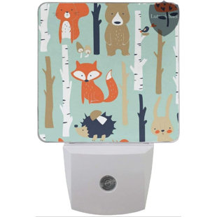 MENGGUTONG Fox LED Dusk to Dawn Night Light (Set of 2)