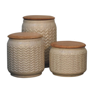 GLOBAL VISION DIRECT Ceramic / Porcelain Jar - Set of 3