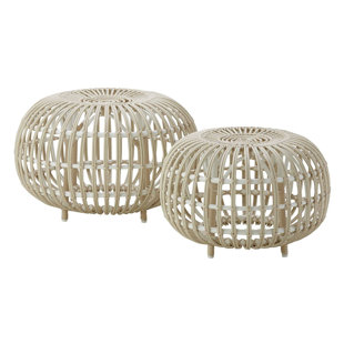 SIKA DESIGN Franco Albini Small Rattan Ottoman