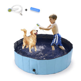 OWNPETS 12'' H x 48'' W x 48'' D Plastic Foldable Dog Pool