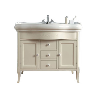 WS BATH COLLECTIONS Retro 39.4'' Single Bathroom Vanity with Ceramic Top