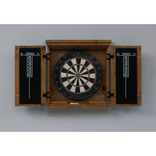 American Heritage Bristle Dartboard Cabinet Set with Darts