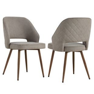 GEORGE OLIVER Queen Anne Back Stacking Parsons Chair (Set of 2)