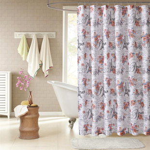 SPIRIT LINEN Shower Curtain with Hooks Included
