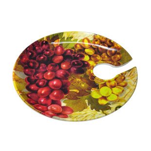 EPICUREANIST 8'' Melamine Cocktail Tray and Wine Glass Holder (Set of 4)