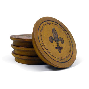 EPICUREANIST Wooden Wine Glass Appetizer Lid (Set of 4)