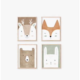 NEMO AND HER Animals 4 - Piece Paper Print