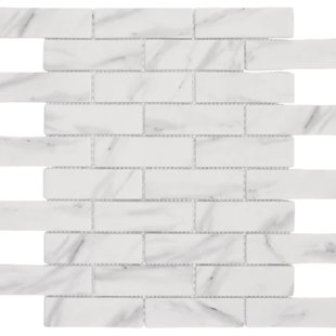 THOMAS AVENUE CERAMICS 1"x4" Brick-Joint Carrara Mosaic Tile