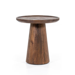 ELEONORA Ron Solid Wood Tray Top End Table