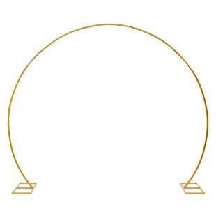 YAOTOWN 7.2 Ft Large Single Tube Round Circle Wedding Arch Backdrop Decor Balloon Flower Display Stand