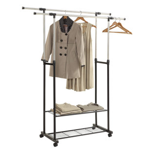 REBRILLIANT Lanford Adjustable Rolling Clothes Racks