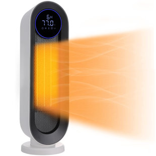 DREAMDWELL HOME 1500W Ceramic Electric Space Heater with Thermostat, Remote Control, Overheating Protection, 12H Timer