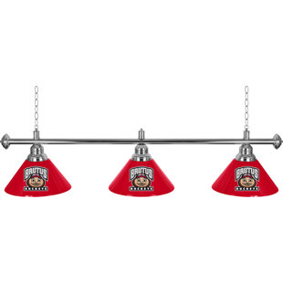 TRADEMARK GLOBAL Ohio State University 3 - Light Pool Table Linear Pendant