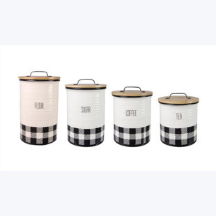 LOVE HAPPY CREATIONS LLC Ceramic / Porcelain Canister - Set of 4 (Set of 4)