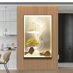 Futuristic Wall Art Fantasy Elk During A Full Moon Framed On Crystal Porcelain Painting+ Art Spray Painting by Jubilee Furniture Graphic Art