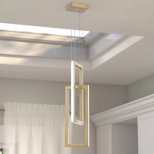 EVERLY QUINN Kimoni 2-LED Rectangles Pendant Light
