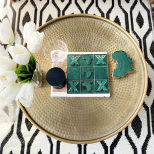 RAIN SKY HOME DECOR Tic Tac Toe Africa - Emerald