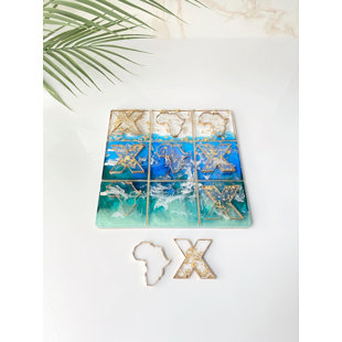 RAIN SKY HOME DECOR Tic Tac Toe Africa - Paradise Blue