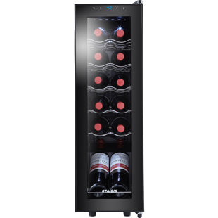 STAIGIS Single Zone 9.9'' Freestanding 12 Bottle Wine Refrigerator