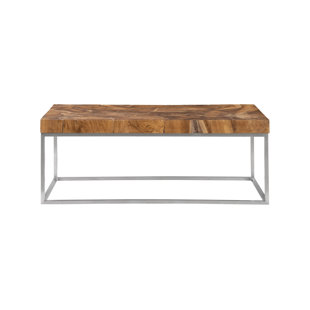 PHILLIPS COLLECTION Teak Puzzle Frame Coffee Table