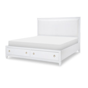 LEGACY CLASSIC FURNITURE Lillybelle White Upholstered Storage Bed