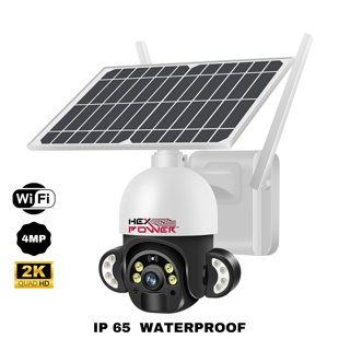 NATO SPORTY 2K 4MP 4G Only Solar Cam Solar Powered Wire-free 4G LTE White Smart PTZ Security Camera 5GB FREE