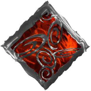 7055 INC Artisan Handmade Abstract Wall Decor on Metal