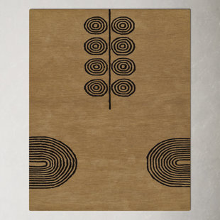 ALLMODERN Yasi Handmade Hand Tufted Wool Beige Rug