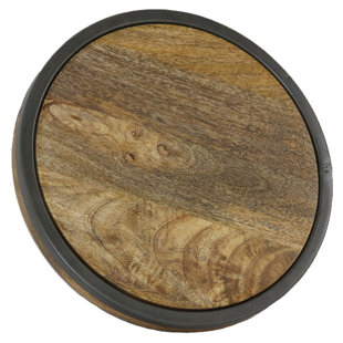 MANOR LUXE Abbey Artisan Wood and Metal Round Trivet