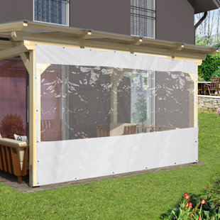 YYBUSHER 157" W x 98" H Outdoor Clear Awning Waterproof PVC Curtain