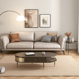 MOMENTY ZIN 84.65'' Leather Sofa