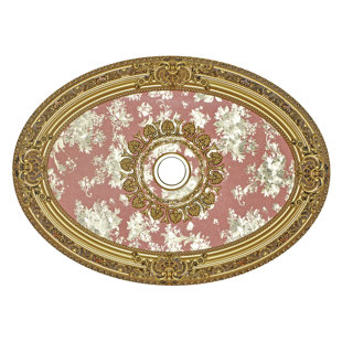 ARTISTRY LIGHTING Antique Frame Floral Center Oval Ceiling Medallion