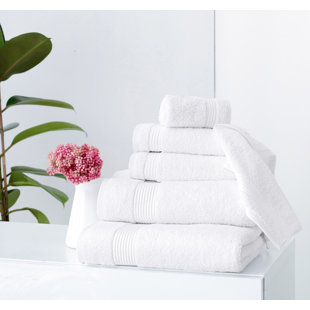 EIDER & IVORY™ Hammel Amadeus Luxury 6 Piece 100% Turkish Cotton Towel Set, Quick Drying, Highly Absorbent & Comfy, Includes 2 Bath Towels, 2 Hand Towels & 2 Washcloths